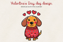 Valentine’s Day Cute Dog Clipart | Love Puppy PNG Product Image 8