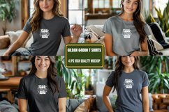 Gildan 64000 Model Mockup, Gildan White TShirt Mockup Product Image 1