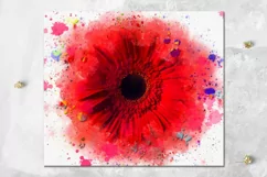 Watercolor rainbow Flowers | 8 Skinny Tumbler Sublimation Product Image 7