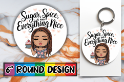 Joyful Round Coaster Sublimation, Love Woman Product Image 1