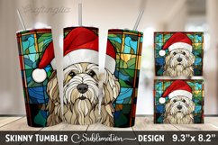 Stained Glass Christmas Dog Wrap - Stained Glass Tumbler Product Image 1