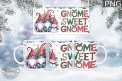 Gnome Sweet Gnome Mug Wrap - Christmas Mug Sublimation Product Image 1