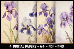 4 Digital Papers Vintage Florals I Vintage Theme Product Image 1