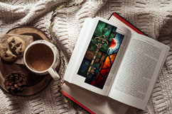 Gothic Stained Glass Bookmark Set,Printable Cathedral Window Product Image 7