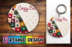Cozy Round Keychain PNG Magic, Holiday Product Image 1
