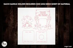 Trick or Treat Candle Holder SVG | Laser Cut | SVG Product Image 3