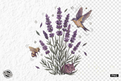 Summer Lavender Meadow Clipart Product Image 1