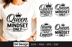 Queen Mindset Inspirational Women Quotes SVG PNG Product Image 1