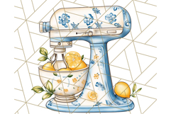 Mediterranean Cottagecore Kitchen PNG Clipart with Lemons Product Image 3