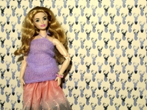 Deer wallpaper dollhouse DIY printable easy use coral colour Product Image 7