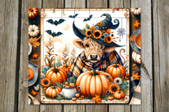 Halloween cow | 4 Skinny tumbler sublimation designs Product Image 3