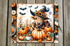 Halloween cow | 4 Skinny tumbler sublimation designs Product Image 3