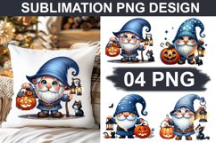 Halloween Gnome - Pillow Sublimation PNG Design Product Image 1