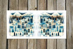 Christmas patchwork landscape | 4 Sublimation Mug designs P2 Product Image 3