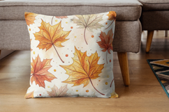 Maple Leaf Digital Paper Pack, Seamless Watercolor Pattern Product Image 7