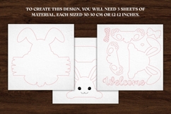 Valentine Bunny Door Sign Laser Cut | Door Hanger | SVG Product Image 3