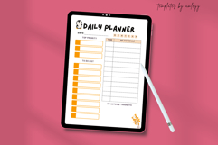 Canva Editable Daily Planner Template, Cute Product Image 4