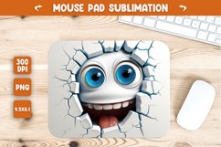 Funny cartoon emoji mouse pad sublimation Product Image 1