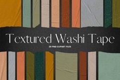 Boho Colourful Washi Tape Clipart Product Image 1