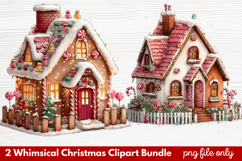 2 Whimsical Christmas Clipart | Cute Festive Holiday PNG Product Image 1