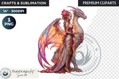 Fantasy Dragon witch clipart, enchantress, dragon egg queen Product Image 1