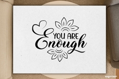 You Are Enough SVG Engraved | Faith SVG Product Image 2