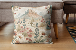 Western Wildflowers Rustic Seamless Pattern, Prairie Floral Product Image 7