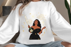 Celebration motivational woman png design for T-shirts Product Image 4