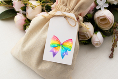 Neon Rainbow Glow Coquette Bow Clipart Product Image 6