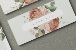 beautiful wedding card invitation with creamy roses flower Product Image 6