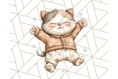 Christmas Pets in Pajamas Clipart PNG, Christmas Png Clipart Product Image 3