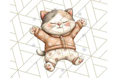 Christmas Pets in Pajamas Clipart PNG, Christmas Png Clipart Product Image 3