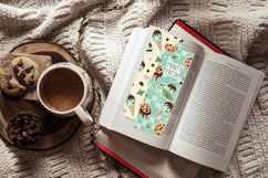 Kawaii Café Sticker Collage Bookmark Set,Cute Coffee Pastry Product Image 7