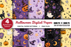 Halloween Digital Paper Backgrounds PNG Product Image 1
