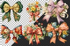 Bow Clipart, 40 High Quality PNG files, Floral illustration Product Image 3