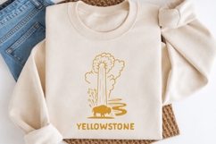 Yellowstone National Park SVG | Geyser Bison Illustration Product Image 2