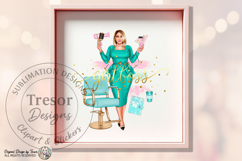 Boss Lady Hairstylist PNG Salon Owner Sublimation Design Product Image 6