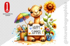 Cute Camel Clipart - PNG File Product Image 1