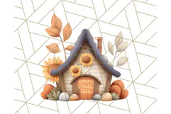 Autumn Treehouse & Woodland Cabin PNG Clipart Product Image 3