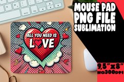 Blissful Mouse Pad Designs PNG, 3D Heart Product Image 1