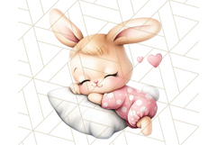 Sleeping Baby Animals PNG, Cozy Pajama Bedtime Clipart Png Product Image 3