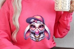 Pink Watercolor Bunny clipart Product Image 6