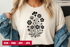Minimal Floral SVG PNG Product Image 1