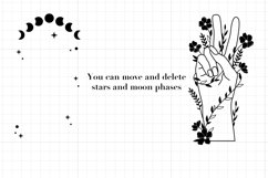 Peace sign SVG, Wildflower svg, Peace and Moon Svg design Product Image 2