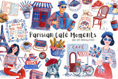 Summer Café Moments Parisian Clipart Product Image 1