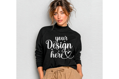 Gildan 18000 Black mockup, Gildan blank mockup Product Image 1