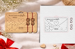 Valentine's Day Couple Bracelets SVG Bundle | Laser Cut Product Image 7
