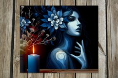 Girl in purple | 8 modern skinny tumbler Sublimation designs Product Image 7