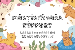 Cute Cat Font | Playful Kitty Alphabet Letters for Cricut Product Image 7