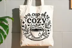 A Cup Of Cozy Svg, Tea Lover Svg, Tea Time Svg, Tea Cup Svg. Product Image 8